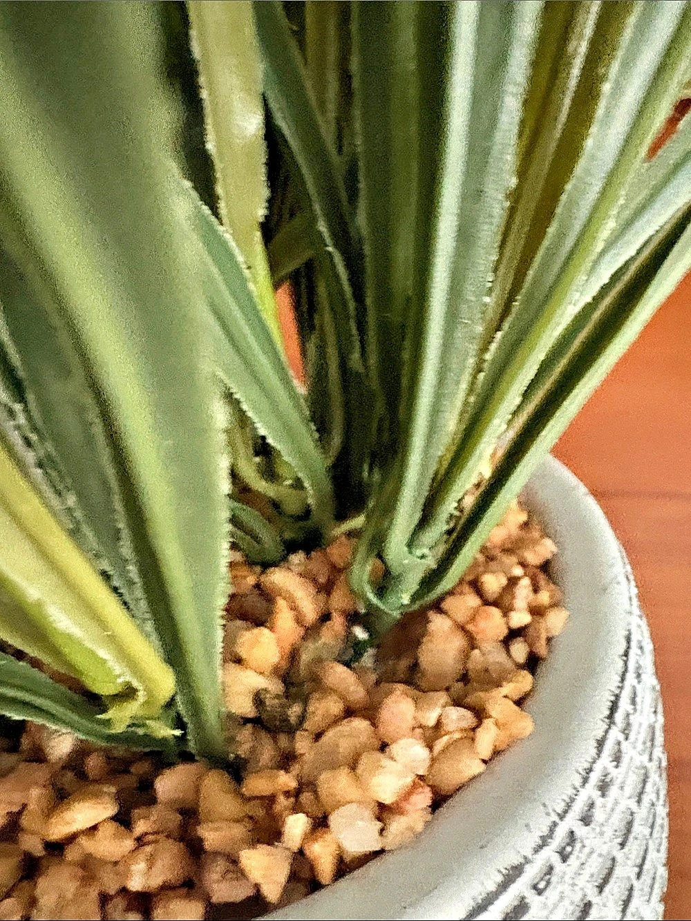 Green & White Potted Faux Plant Decor - Picture 6 of 7
